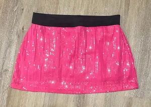Glamorous Pink Sequin Mini Skirt Size L thumbnail 1