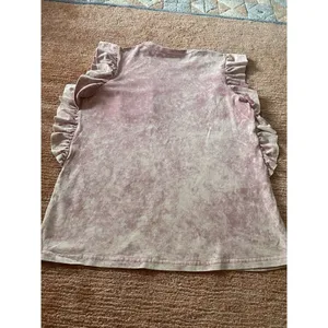 ODDY Women’s Pink Ruffled Sleeveless Blouse Top 100% Cotton Size M thumbnail 8