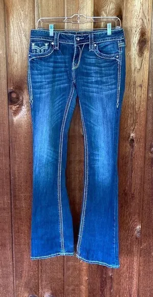 Rock revival Jeans Y2K woman size 29 thumbnail 1