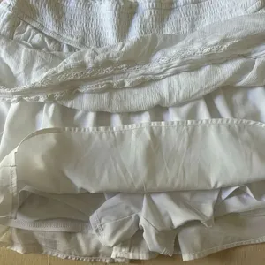Hollister White Ultra High-Rise Skirt Women’s Size Large | Boho Mini Layered thumbnail 4