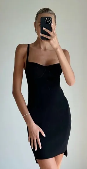 Revolve SNDYS BLACK MINI DRESS thumbnail 1