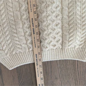 Highland Home Industries Ivory Pure Wool Fisherman Sweater Scotland Women S thumbnail 3