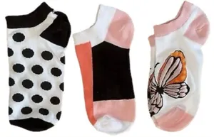 Kate Spade 3 Pair No Show Socks‎ No Show Pink Shoe Size 4-10 thumbnail 1