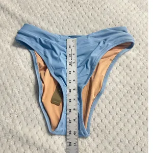 J.Crew Cross-Front Cheeky Bikini Bottom Women's Small Blue NWT thumbnail 8