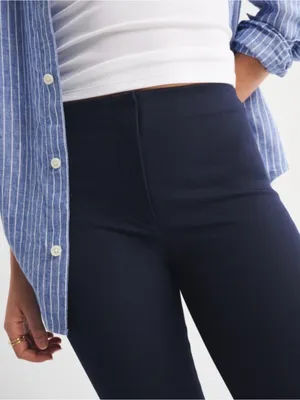 Abercrombie & Fitch Navy Flare Trousers thumbnail 2