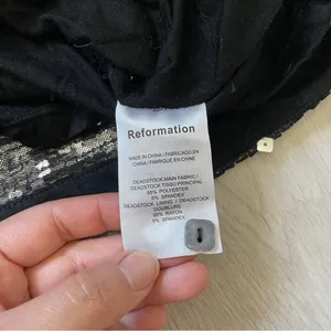 Reformation Sequin Two Piece Set: Kayla Crop Top (M) and Feliz Skirt (12) thumbnail 12