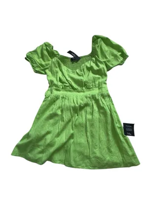 Lulus puff sleeve smocked mini dress thumbnail 4
