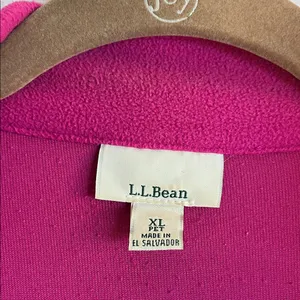 L.L.‎ Bean Women's Bright Pink Fleece Zip Up Jacket Size XL thumbnail 2