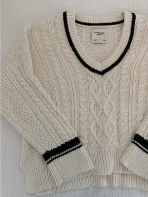 Abercrombie Sweater Knit Cable Cream thumbnail 2