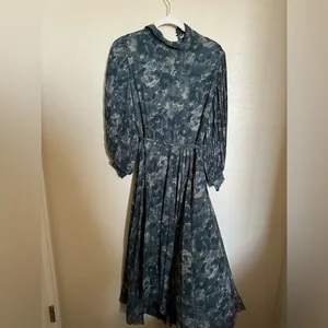 &‎ Other Stories Belted Pleated Asymmetric Midi Dress Size 4 thumbnail 3