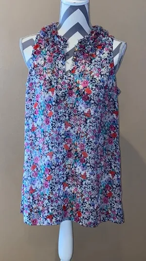 Cabi floral sheer tank style medium top thumbnail 1