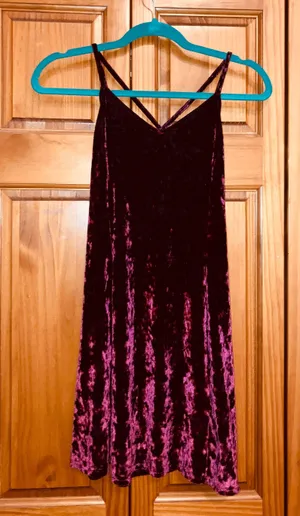 Velvet Red Cami Party Dress thumbnail 1