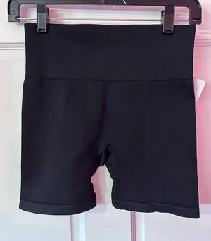 Black New Balance Biker Ribbed Shorts thumbnail 1
