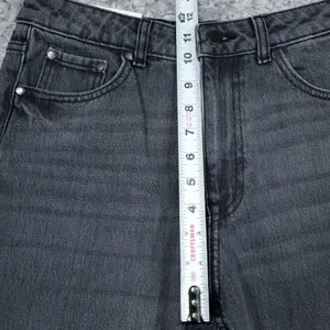 Zara Signature 90s Wide Leg Jeans Gray Denim High Rise US Size 6 EU 38 Slim Fit thumbnail 11