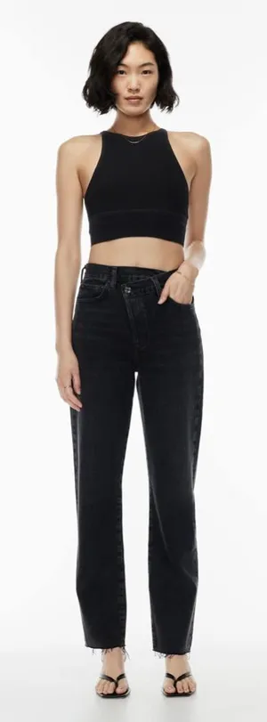 AGOLDE Black Criss Cross Jeans Size 23 thumbnail 1