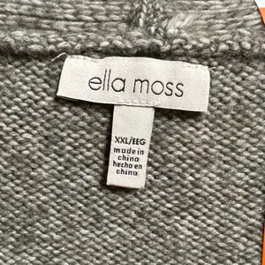 NWT ELLA MOSS Cardigan‎ Sweater XXL Green Buttons Pockets V-neck Soft Cozy Layer thumbnail 9