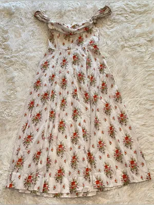 NEW DÔEN Clea Print Sleeveless Organic Cotton Maxi Dress sz S thumbnail 8