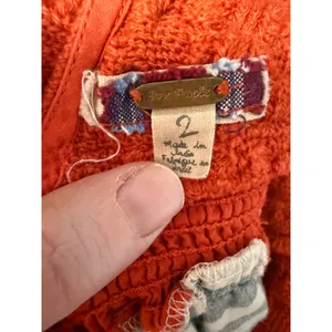 Free People Vintage Boho‎ Dress 2 Knit Bodice Fit Flare Festival Embroidered thumbnail 9