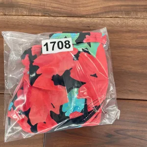 Lulus Floral Print High‎ Waisted Bikini Bottoms Red Black Blue Size M thumbnail 6