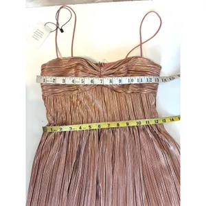 Lovers and Friends Sleeveless Emmy Rose Gold Pleated Maxi Gown XS thumbnail 6