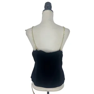 Reformation‎ Rori Velvet Cowl Neck Cami Top Black Size Small NWT thumbnail 8
