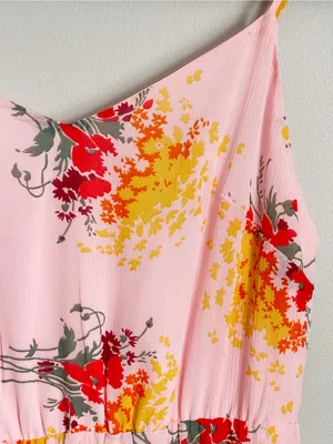 J. CREW | Pastel Pink Floral Spaghetti-Strap Maxi Dress Sz 00 thumbnail 5