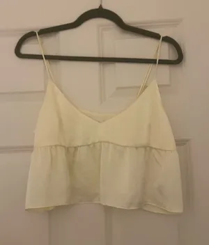 Aritzia Butter Yellow Wilfred Satin Cami thumbnail 1