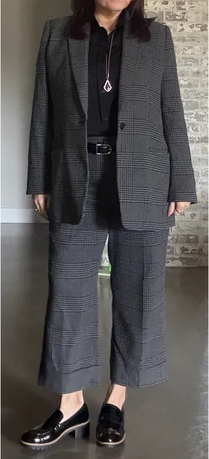Loft plaid Suit size 10 Blazer and pants thumbnail 4