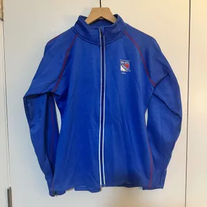 NHL | New‎ York Rangers Hockey Women's Royal Blue Full Zip Track Jacket, Size L thumbnail 1