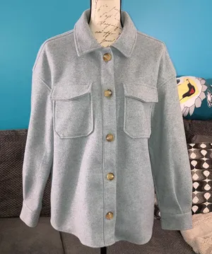 AVEC LES FILLES Buttoned Shacket, Medium thumbnail 1