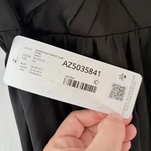 NWT Azazie Raya Black Stretch Satin Maxi Dress | 4 thumbnail 5