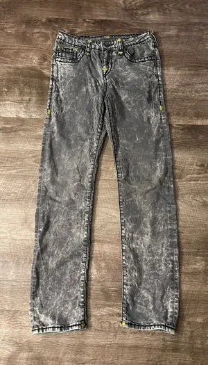 True Religion Geno Slim With Yellow Accents size 12 thumbnail 1