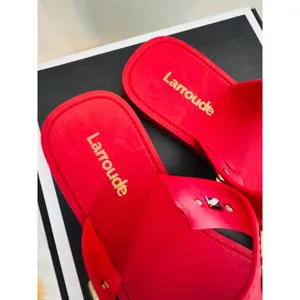 Larroudé Milan Slide Cushioned Sandal (Women), Scarlett Red,‎ Size 8/9, NWT thumbnail 9