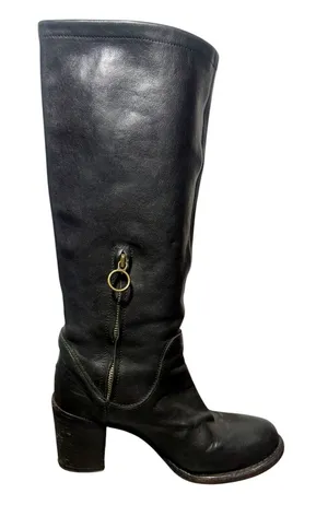 FIORENTINI + BAKER Black Leather Knee thumbnail 1