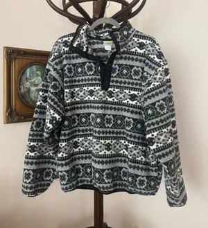 LL Bean Mockneck Fleece Half Button Jacket thumbnail 1