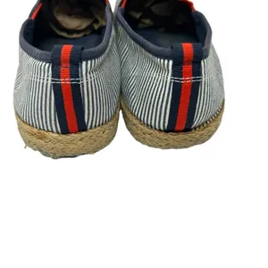 Tory Burch Mon Amour Navy Blue Red Stripe Heart Espadrille Flats‎ Size 10 thumbnail 7