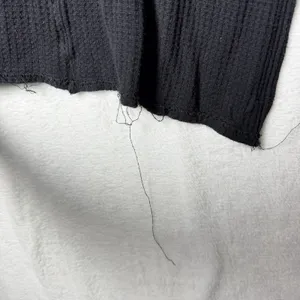We The Free Free People Black Tunic Top Waffle Knit Thermal Long Sleeve size L thumbnail 9