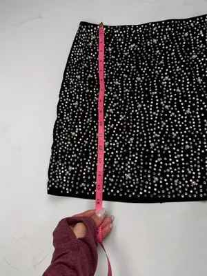 Windsor‎ Iconic Glamour Rhinestone And Pearl Mini Skirt - Large thumbnail 3
