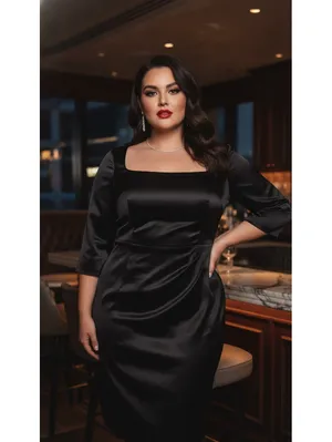 New with Tags Lucky 13 Black Satin Gothic Bombshell Dress Size 1 (US Large) thumbnail 7