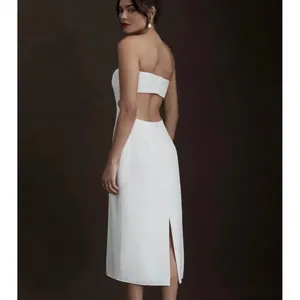 Sachin & Babi Sadie‎ Strapless White Midi Dress NWT Size 0 thumbnail 3