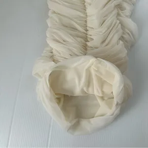 House of CB Sirene Gathered Organza Mesh Dress Ivory, M thumbnail 12