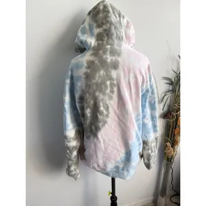 Nike Be True Tie Dye Hoodie Pink Blue Grey‎ Rainbow Swoosh Fleece Sweatshirt L thumbnail 2
