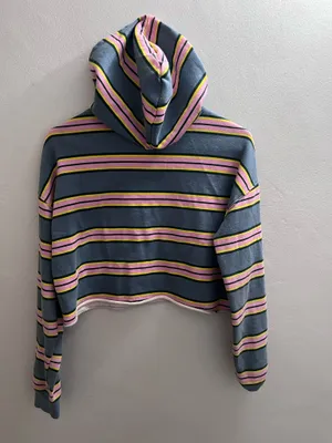 Striped cropped long sleeve gold rush  thumbnail 2