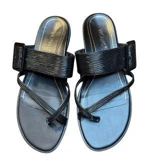 Vionic Shoes Womens Size 6.5 Black Julep Strappy Flat Slide Sandals Comfort thumbnail 1