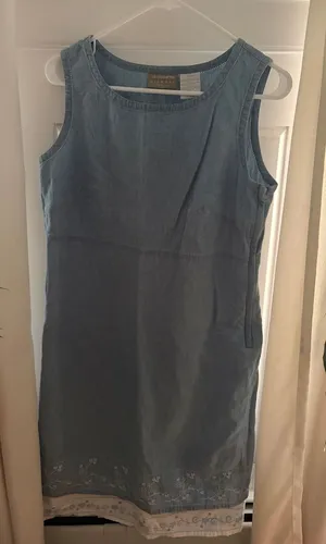 Liz Claiborne Petite Blue Dress Size 12 P thumbnail 1
