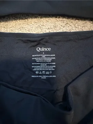 NWT Quince V Neck High leg bikini set black small thumbnail 3
