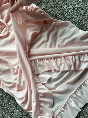 SHEIN Light Pink Wrap-Front Ruched Mini Dress thumbnail 5