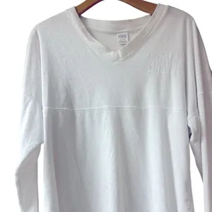 PINK Victoria's Secret Terry White V-neck Top size M thumbnail 1