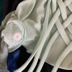 Lululemon Purple Striped Open Back Built In Bra Criss Cross Tank Top 8 thumbnail 4