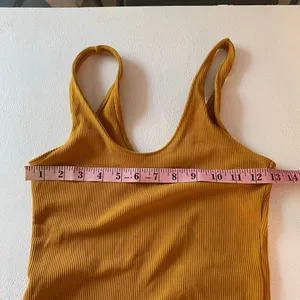 Abercrombie & Fitch Ribbed Bodysuit Women’s S Mustard Scoop Neck Y2K thumbnail 4